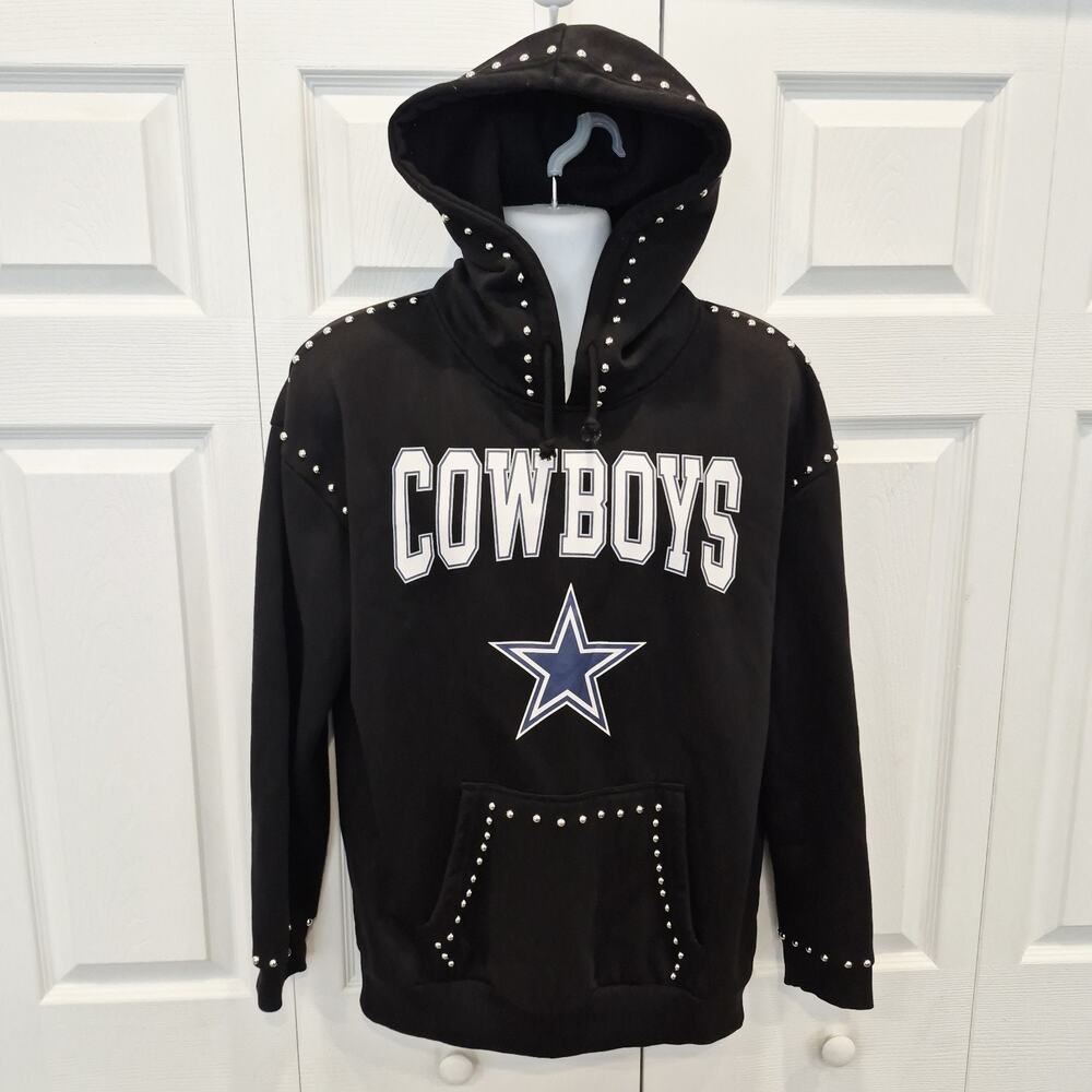 Gameday Couture Dallas Cowboys Studded Black Hoodie Sweater Women’s Size Large